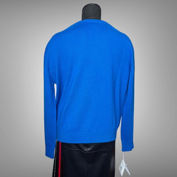 Hermes NWT 64% Cashmere 36% Cotton Womens Pullover Sweater EU Size 44 BLEU SMAL - Picture 5 of 11